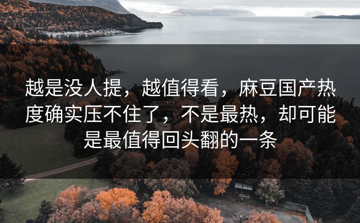 越是没人提,越值得看,麻豆国产热度确实压不住了,不是最热,却可能是最值得回头翻的一条 第1张 越是没人提,越值得看,麻豆国产热度确实压不住了,不是最热,却可能是最值得回头翻的一条 第1张