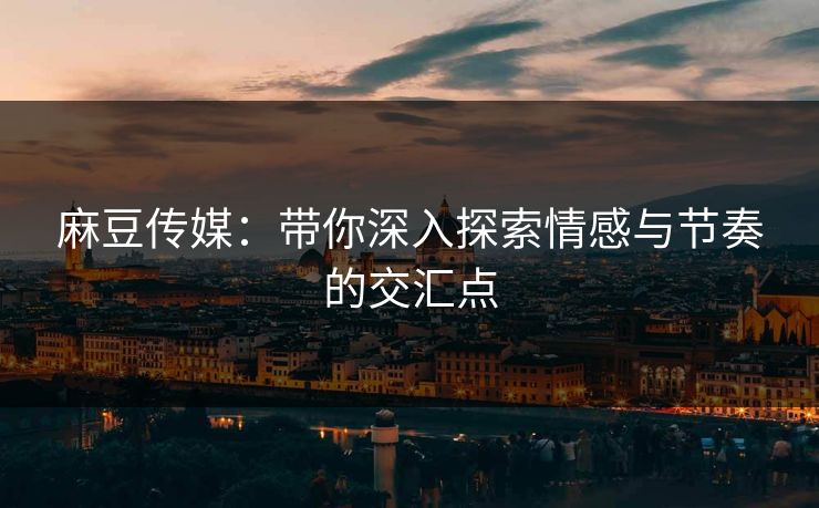 麻豆传媒：带你深入探索情感与节奏的交汇点  第1张