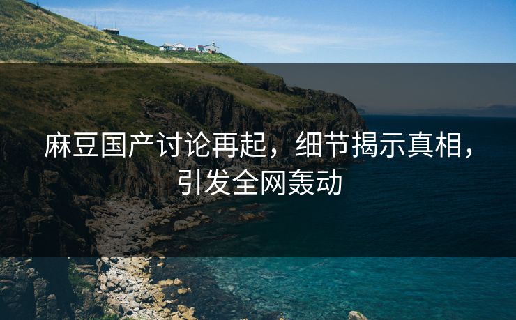 麻豆国产讨论再起,细节揭示真相,引发全网轰动 第1张 麻豆国产讨论再起,细节揭示真相,引发全网轰动 第1张