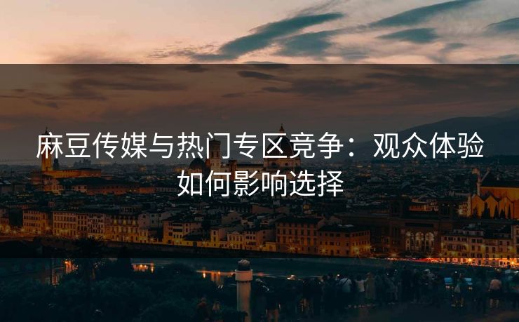 麻豆传媒与热门专区竞争:观众体验如何影响选择 第1张 麻豆传媒与热门专区竞争:观众体验如何影响选择 第1张