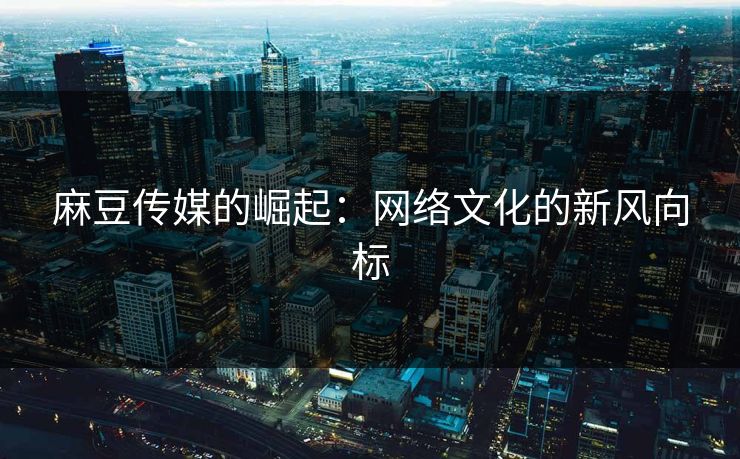 麻豆传媒的崛起:网络文化的新风向标 第1张 麻豆传媒的崛起:网络文化的新风向标 第1张