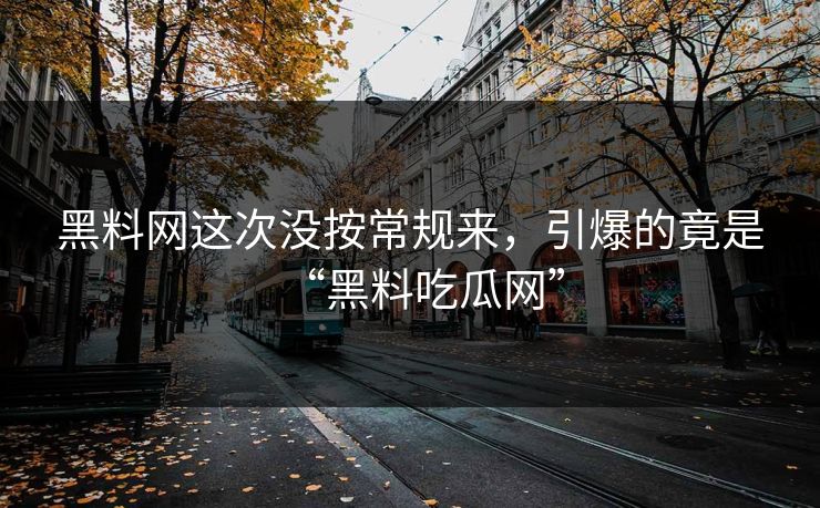 黑料网这次没按常规来,引爆的竟是“黑料吃瓜网” 第1张 黑料网这次没按常规来,引爆的竟是“黑料吃瓜网” 第1张